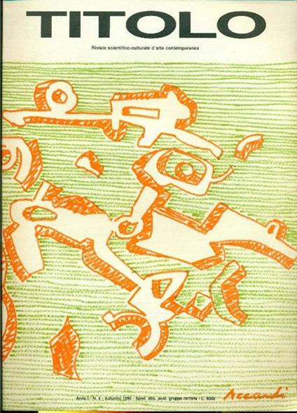 Titolo. Anno I, N. 2, Autunno 1990 - copertina
