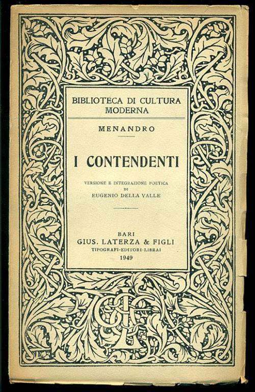 I contendenti - Menandro - copertina