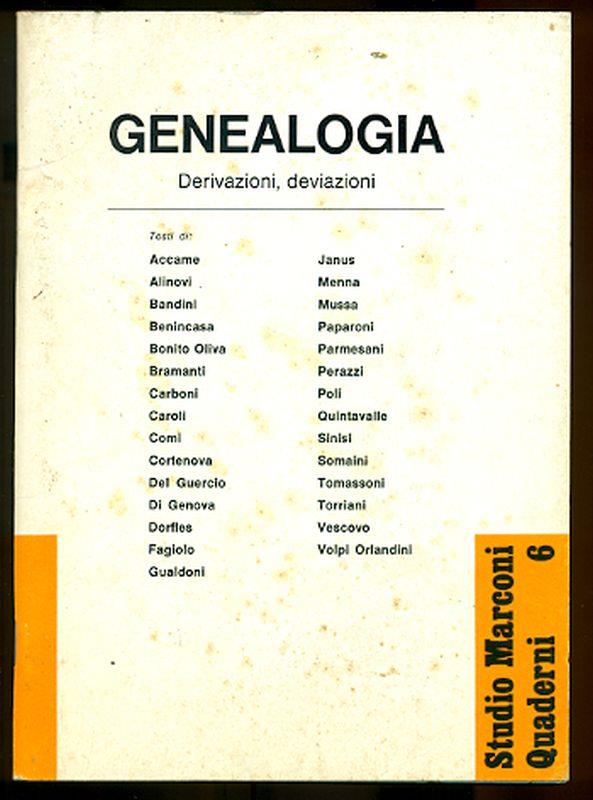 Genealogia. Derivazioni, deviazioni