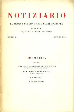 Notiziario La Medusa. Numero 2 Gennaio 1958
