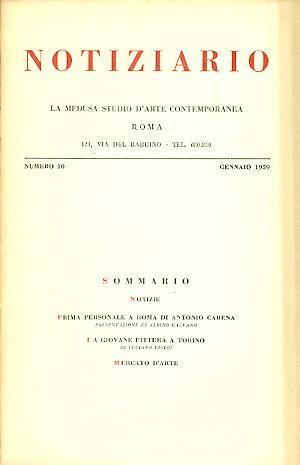 Notiziario La Medusa. Gennaio 1959, numero 10 - copertina