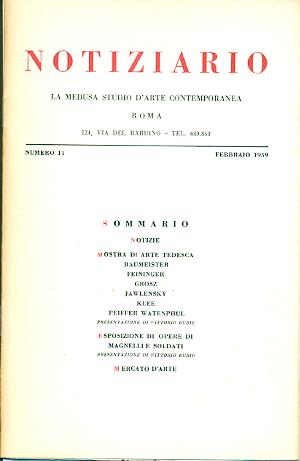 Notiziario La Medusa. Numero 11 Febbraio 1959