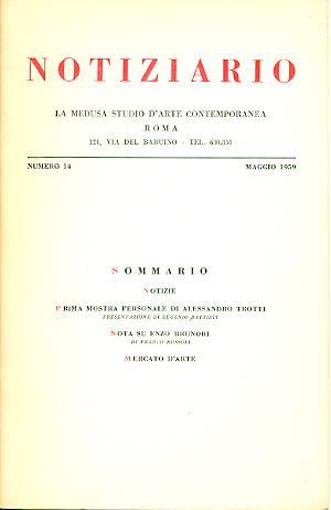 Notiziario La Medusa. Numero 14 Maggio 1959 - copertina