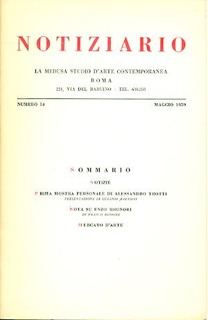 Notiziario La Medusa. Numero 14 Maggio 1959
