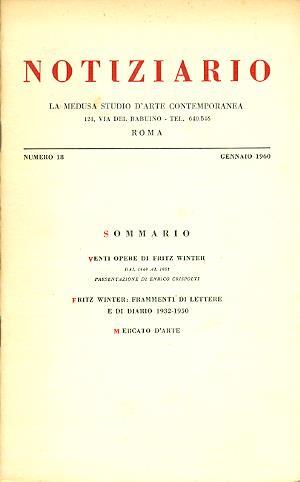 Notiziario La Medusa. Numero 18. Gennaio 1960 - copertina