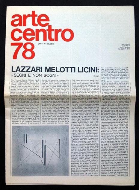 Arte Centro 78 gennaio-giugno - copertina