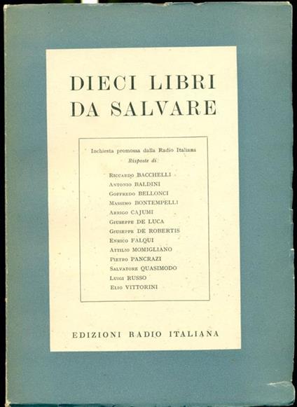 Dieci libri da salvare - copertina