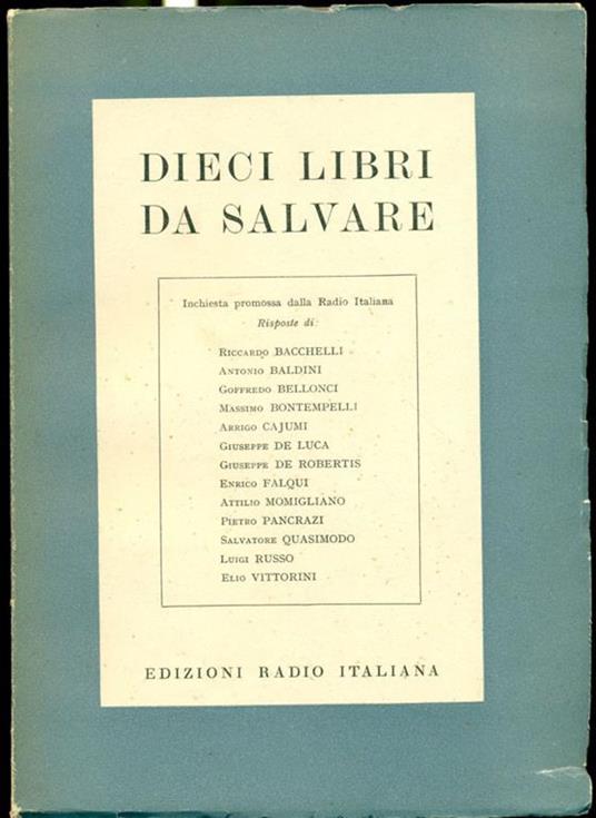Dieci libri da salvare - copertina