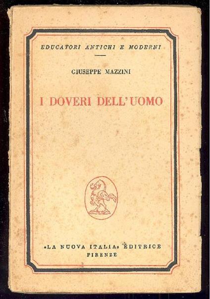 I doveri dell'uomo - Giuseppe Mazzini - copertina