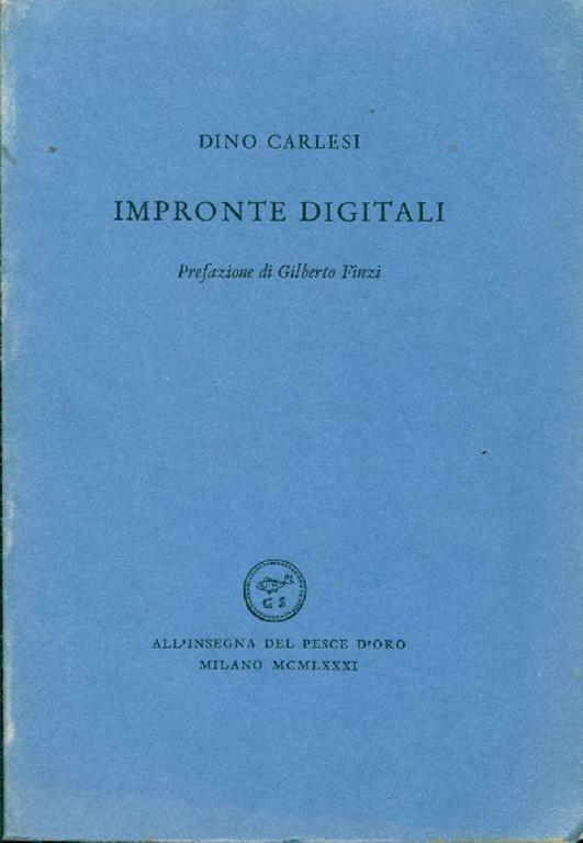Impronte digitali (1972-1981) - Dino Carlesi - copertina