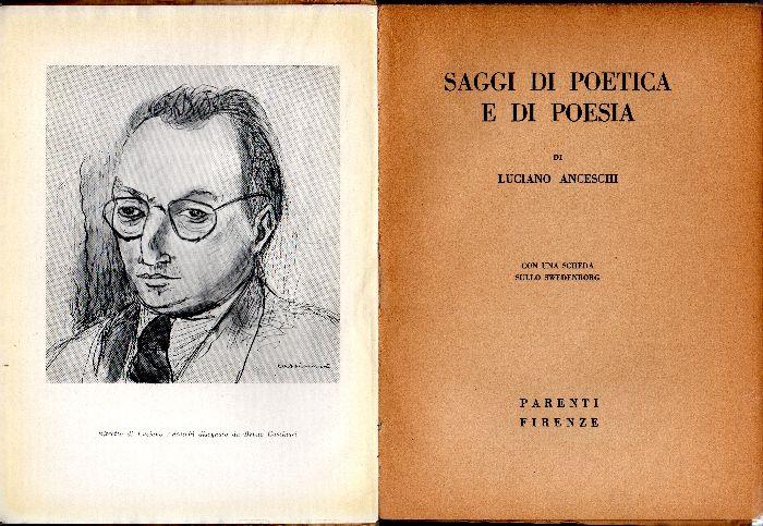Saggi di poetica e di poesia. con una scheda sullo Swedenborg