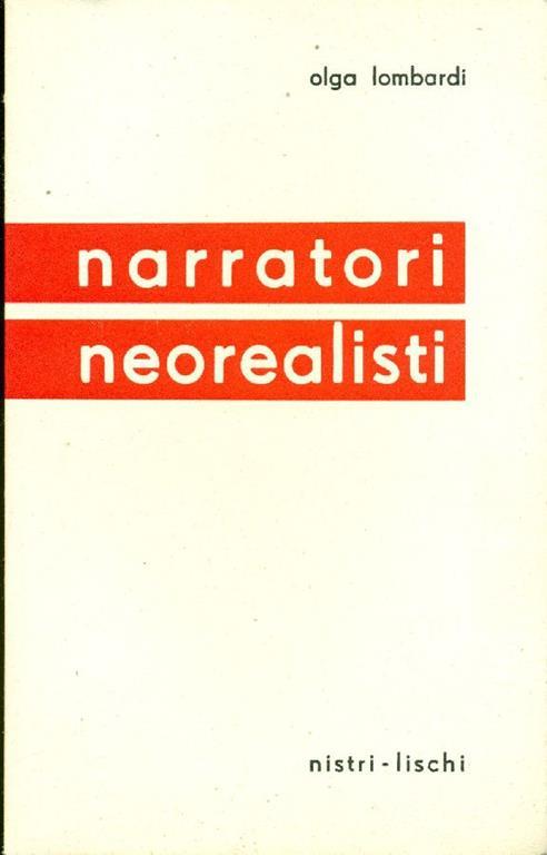 Narratori neorealisti - Olga Lombardi - copertina