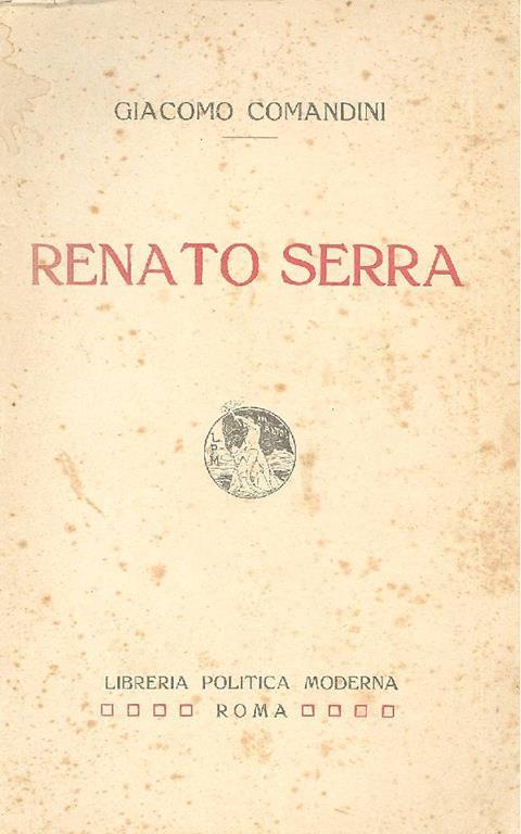 Renato Serra - Giacomo Comandini - copertina