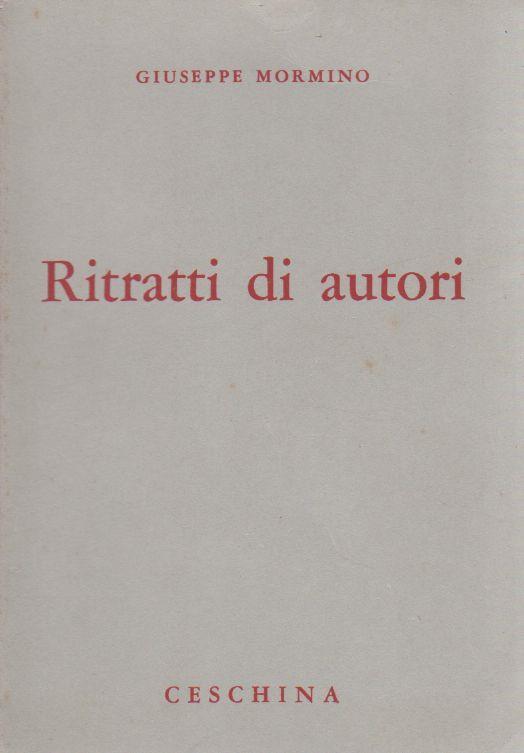 Ritratti di autori - Giuseppe Mormino - copertina
