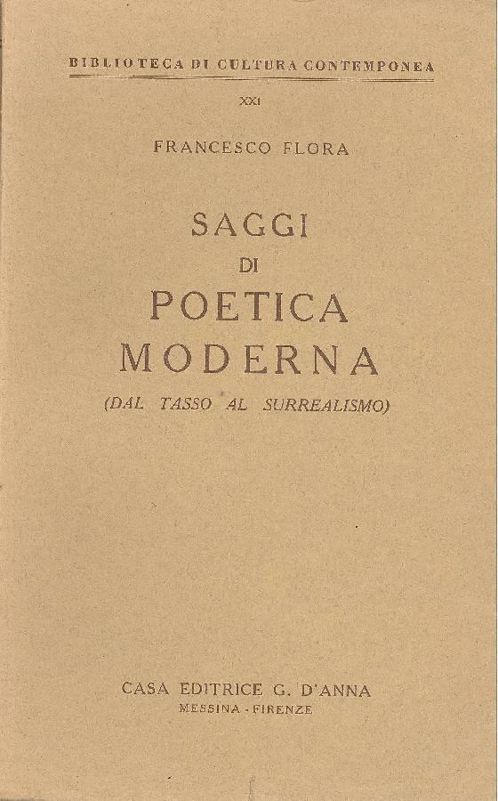 Saggi di poetica moderna (dal Tasso al Surrealismo)