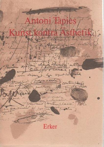 Kunst kontra Asthetik - Antoni Tàpies - copertina