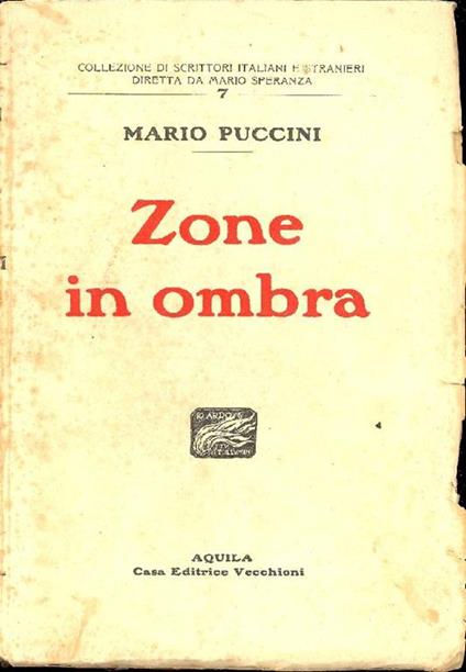 Zone in ombra - Mario Puccini - copertina