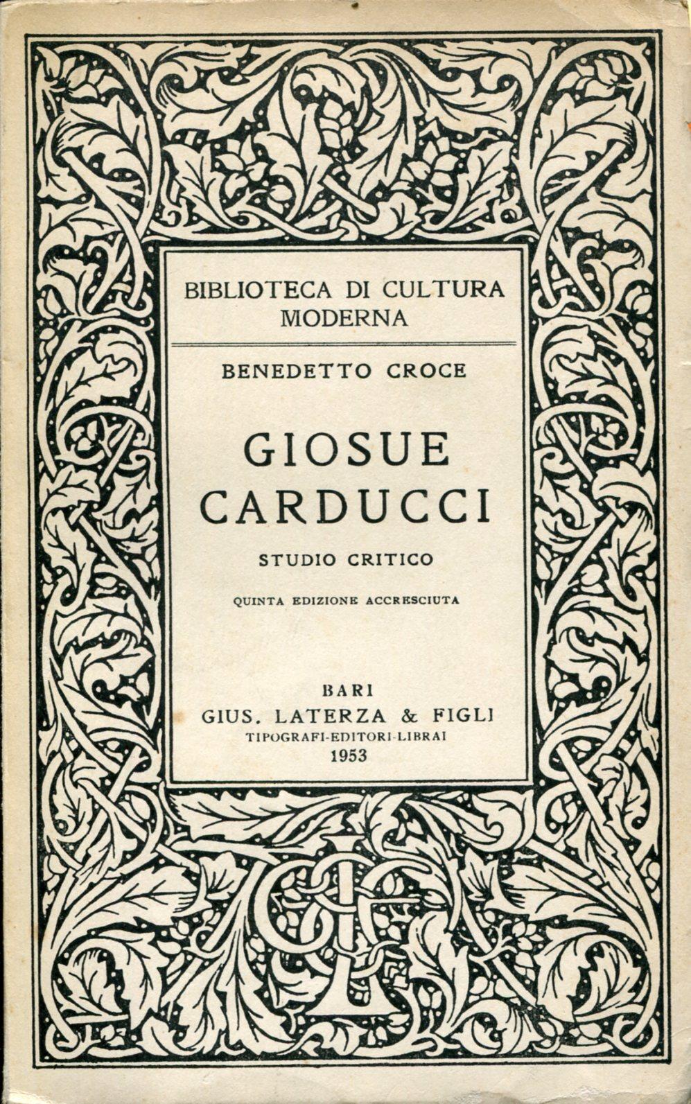 Giosuè Carducci. Studio critico