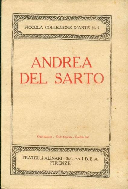 Andrea del Sarto - Luigi Biagi - copertina
