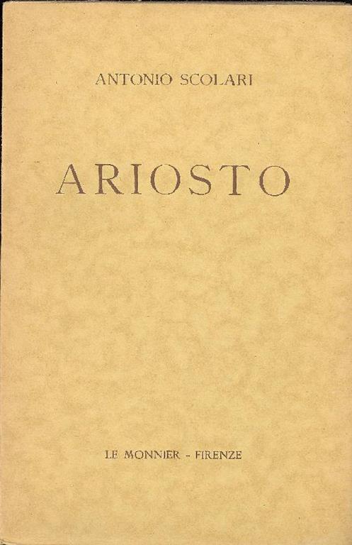 Ludovico Ariosto - Antonio Scolari - copertina