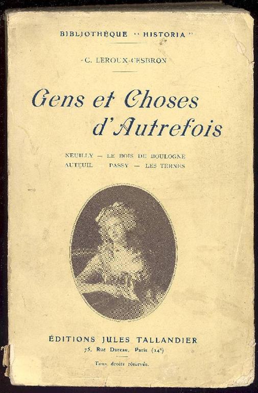 Gens et choses d'autrefois - C. Leroux-Cesbron - copertina