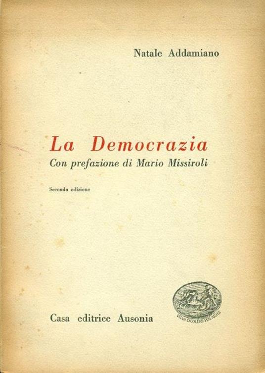 La democrazia - Natale Addamiano - copertina