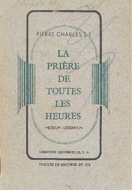 La prière de toutes les heures - Pierre Charles - copertina