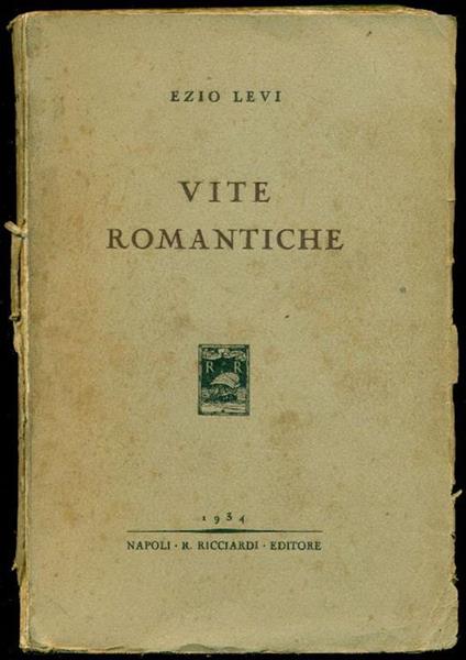 Vite romantiche - Ezio Levi - copertina