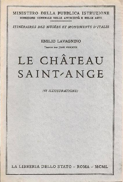 Le Chateau Saint-Ange - Emilio Lavagnino - copertina