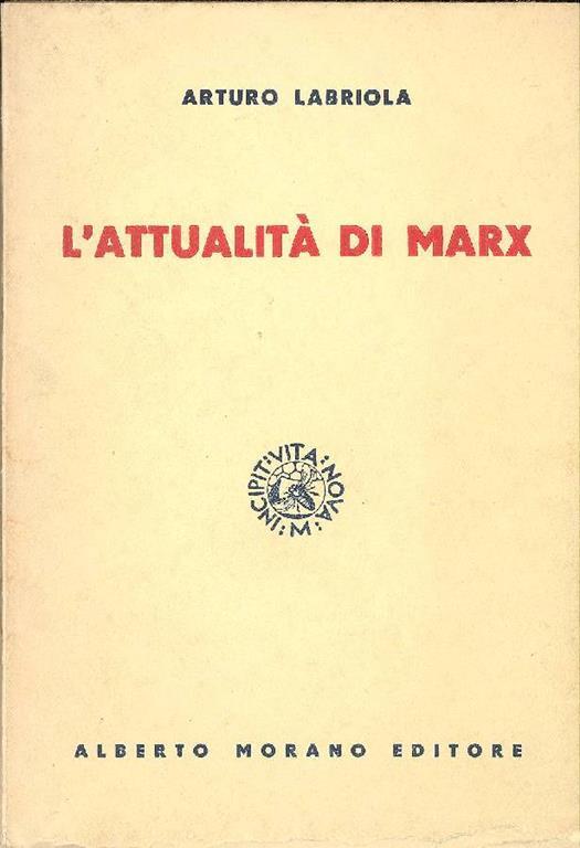 L' attualità di Marx - Arturo Labriola - copertina