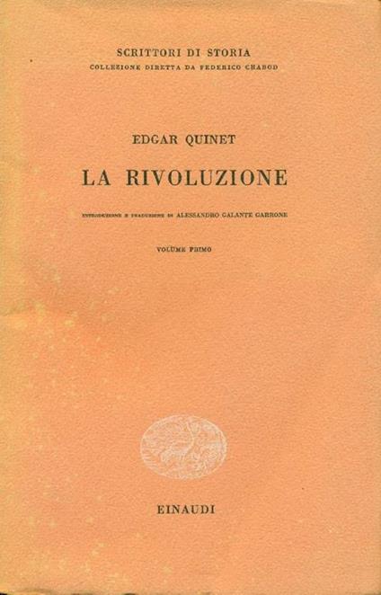 La rivoluzione - Edgar Quinet - copertina