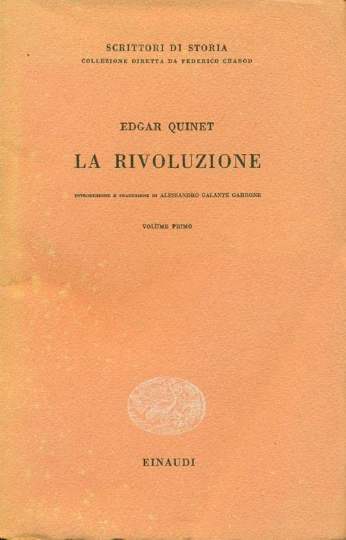 La rivoluzione - Edgar Quinet - copertina