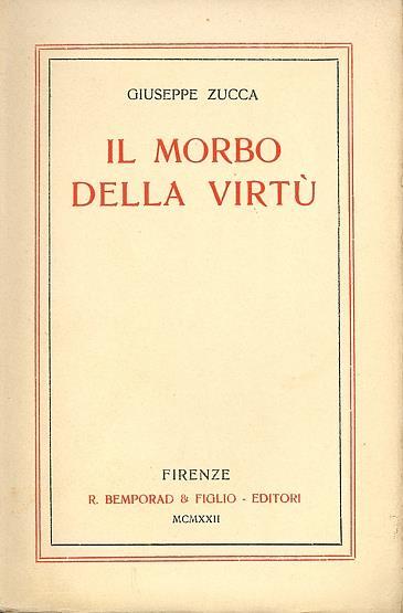 Il morbo della virtù - Giuseppe Zucca - copertina
