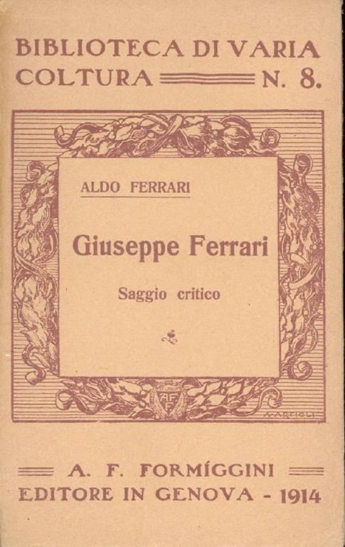 Giuseppe Ferrari - Aldo Ferrari - copertina