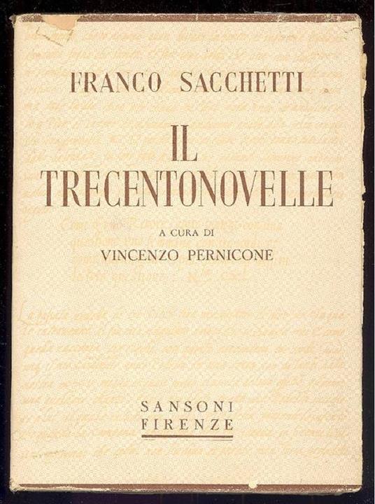 Il trecentonovelle - Franco Sacchetti - copertina