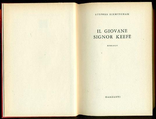 Il giovane signor Keefe - Stephen Birmingham - copertina