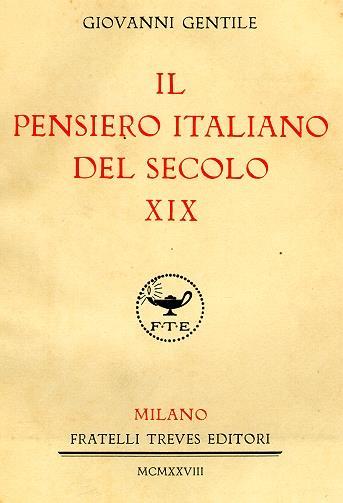 Il pensiero italiano del secolo XIX - Giovanni Gentile - copertina