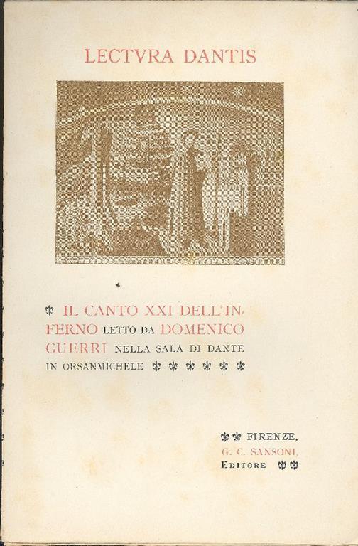 Il canto XXI dell'Inferno - Domenico Guerri - copertina
