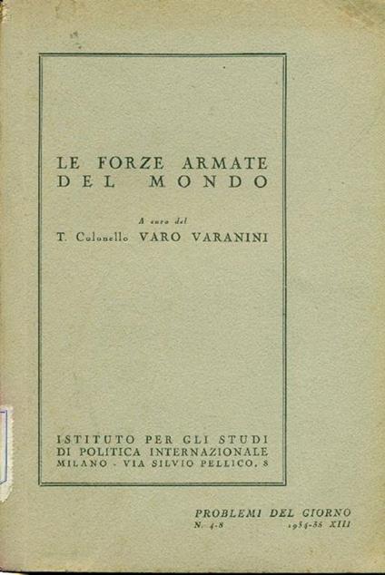Le forze armate del mondo - Varo Varanini - copertina