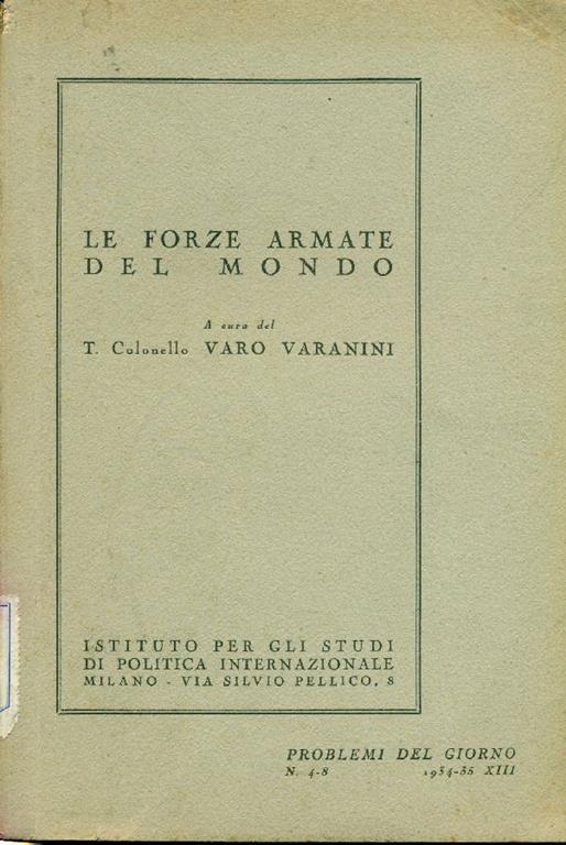 Le forze armate del mondo - Varo Varanini - copertina
