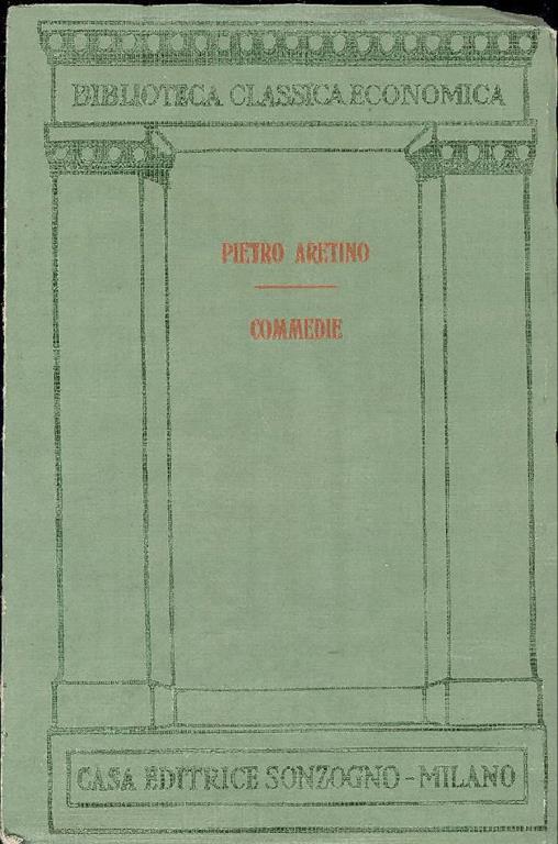 Commedie - Pietro Aretino - copertina