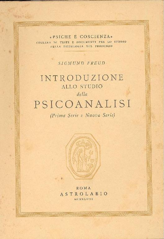 Introduzione allo studio della psicoanalisi - Sigmund Freud - copertina
