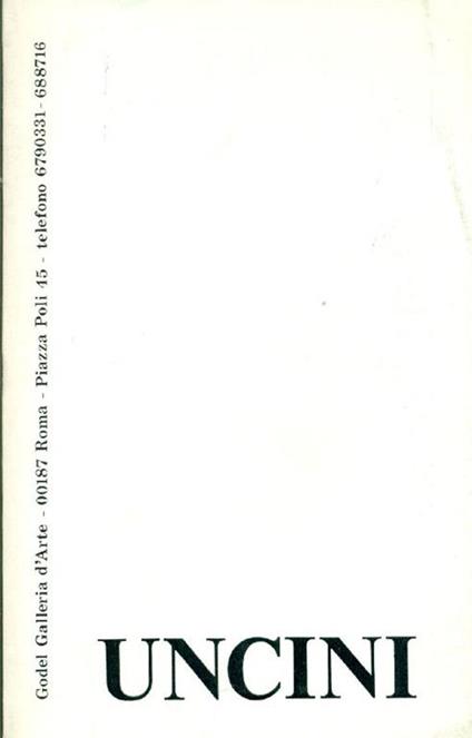 Giuseppe Uncini - Giuseppe Uncini - copertina