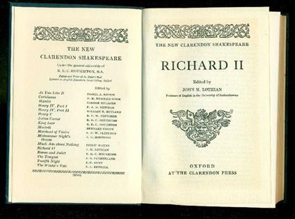 Richard II - William Shakespeare - copertina