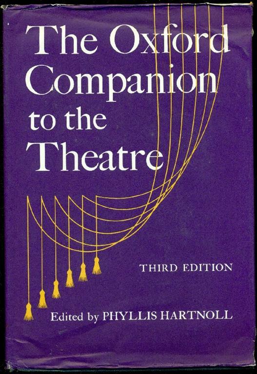 The Oxford Companion to the Theatre - Phyllis Hartnoll - copertina