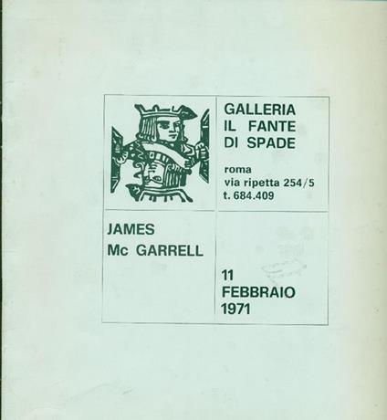 James McGarrell. Dipinti - James Mcgarrell - copertina