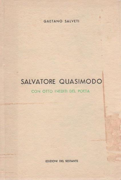 Salvatore Quasimodo - Gaetano Salveti - copertina