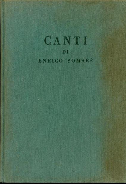 Canti - Enrico Somaré - copertina