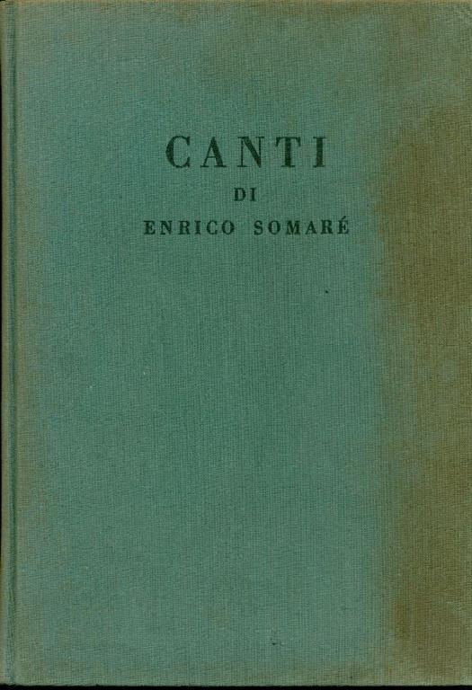 Canti - Enrico Somaré - copertina