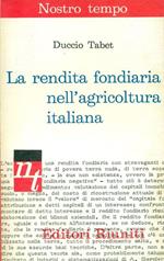 La rendita fondiaria nell'agricoltura italiana